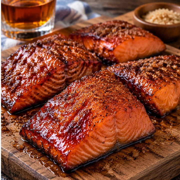 Bourbon Brown Sugar Smoked Salmon