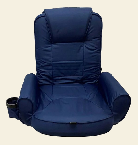 Navy Blue Go Anywhere High Back Chair with Cup Holder | Drops in the Ocean
