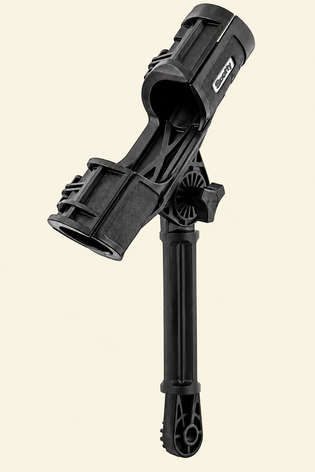 Scotty Orca adjustable fishing rod holder in black with mounting post | Drops in the Ocean